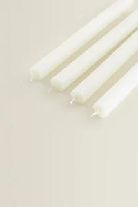PACK BOUGIES LONGUES DÉCORATIVES CYLINDRIQUES (PACK DE 4)