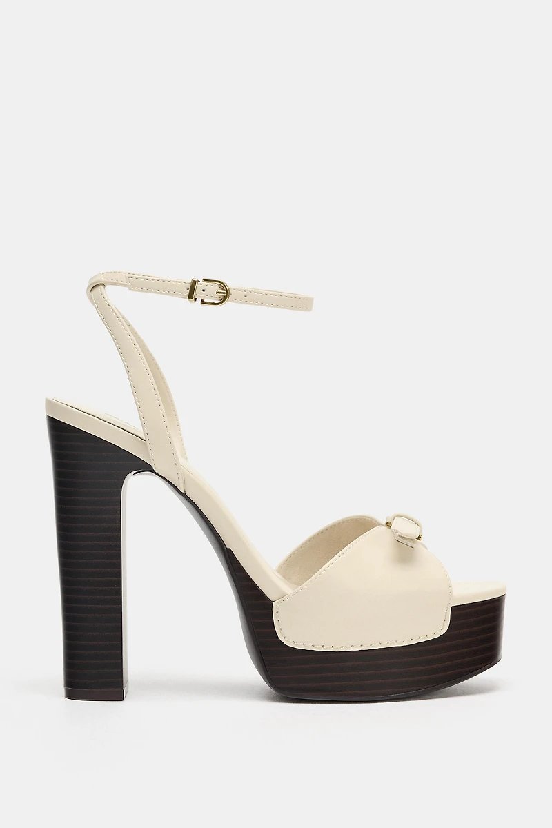 BUCKLED PLATFORM SANDALS