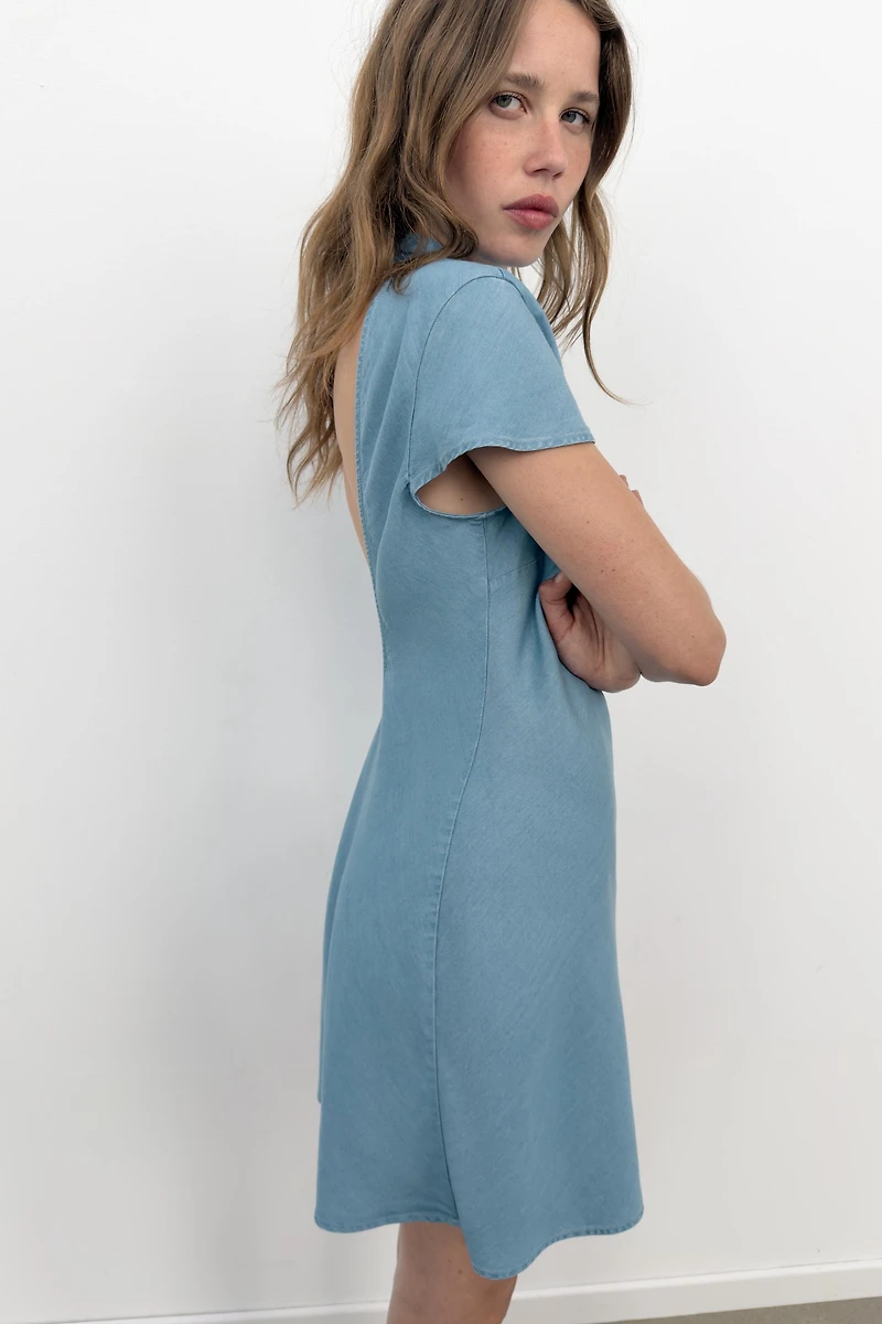 OPEN BACK MINI DRESS