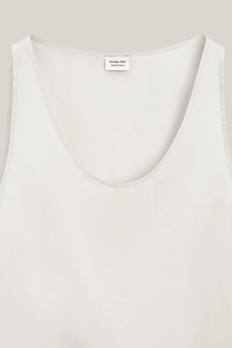 Top à larges bretelles en pure soie - ÉDITION LIMITÉE