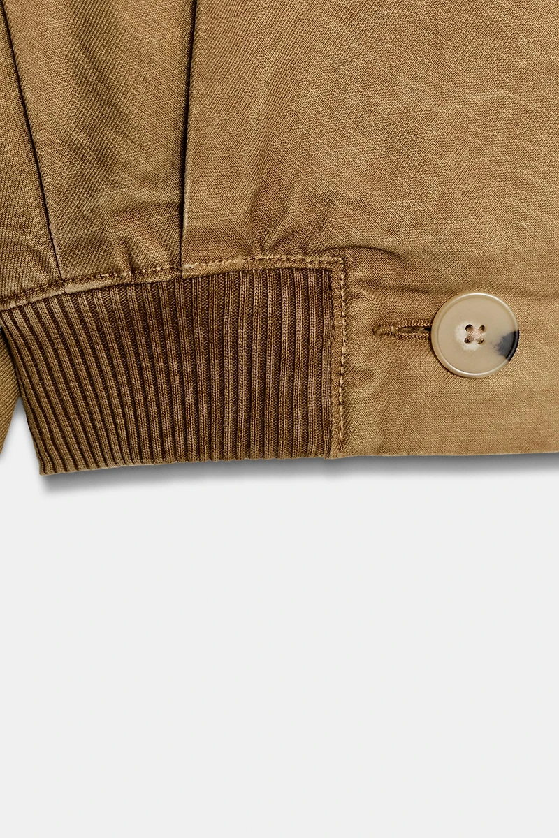 WASHED SHORT TRENCH COAT