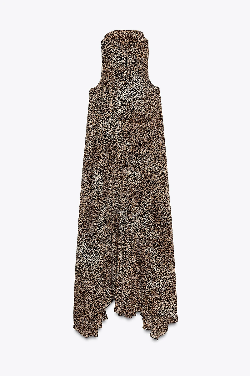 ROBE HALTER À IMPRIMÉ ANIMALIER ZW COLLECTION