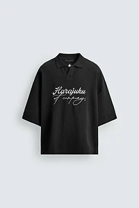 EMBROIDERED TEXTURED POLO