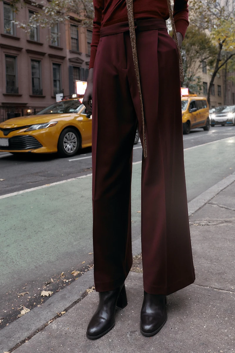 PANTALON LARGE TAILLE HAUTE