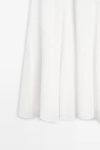 Flowing midi skirt with panel detail