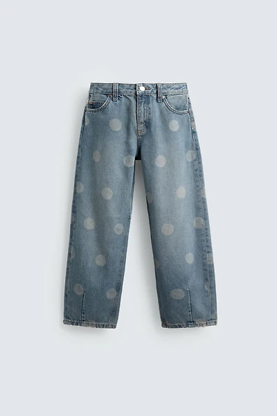 WASHED POLKA DOT BALLOON JEANS HARRY LAMBERT FOR ZARA X DISNEY