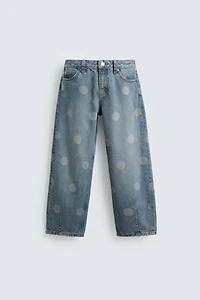WASHED POLKA DOT BALLOON JEANS HARRY LAMBERT FOR ZARA X DISNEY