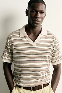 STRIPED REGULAR FIT POLO