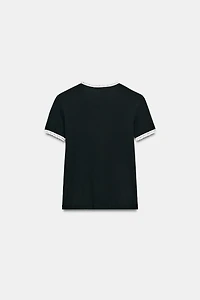SHORT SLEEVE LACE T-SHIRT
