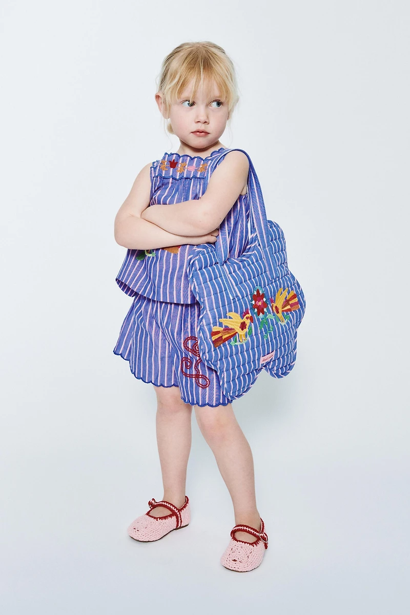 EMBROIDERED STRIPED TOP SISSEL EDELBO X ZARA KIDS