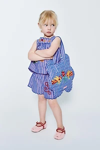 EMBROIDERED STRIPED TOP SISSEL EDELBO X ZARA KIDS
