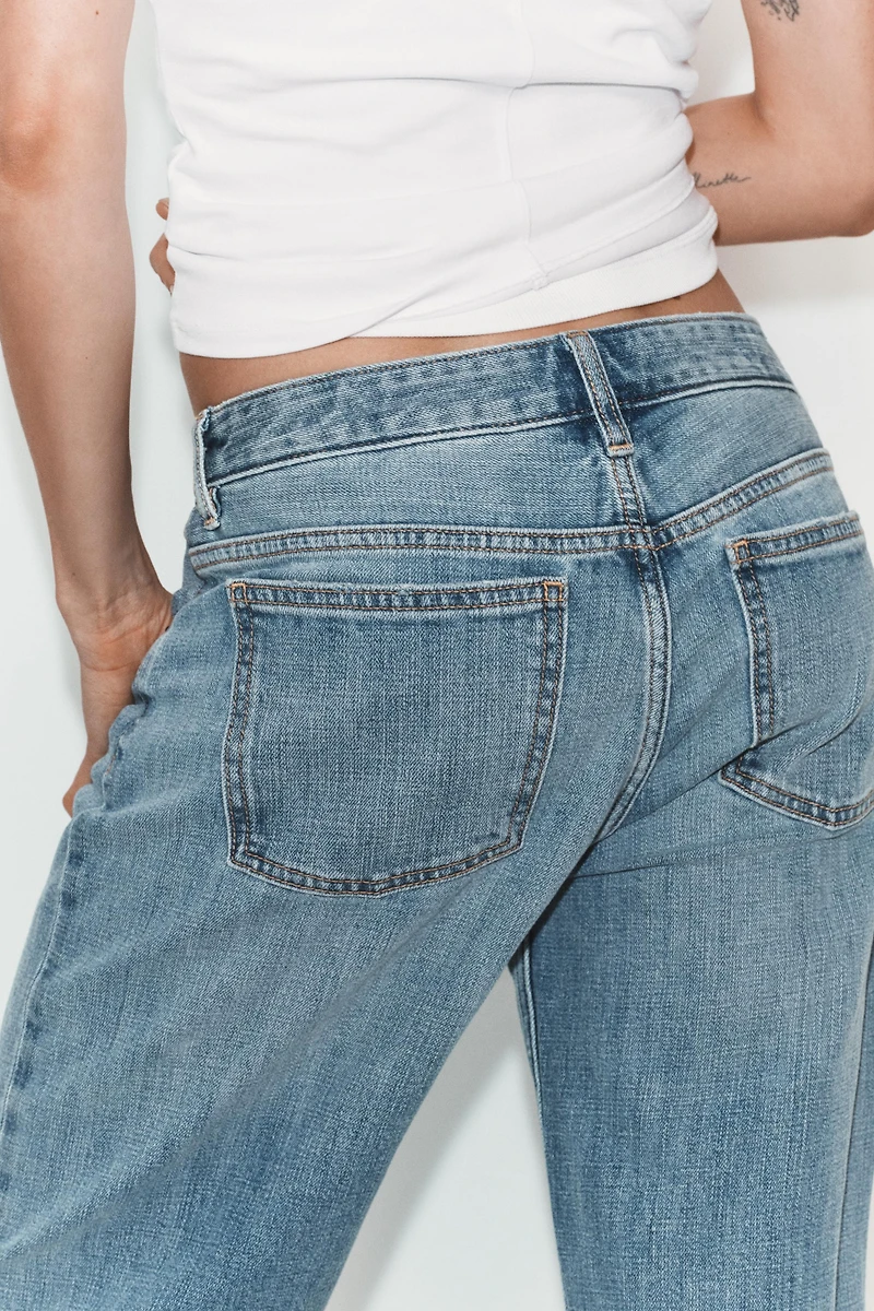 JEANS TRF LOOSE FOLDED TAILLE BASSE