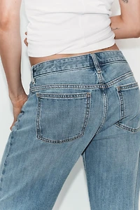 JEANS TRF LOOSE FOLDED TAILLE BASSE