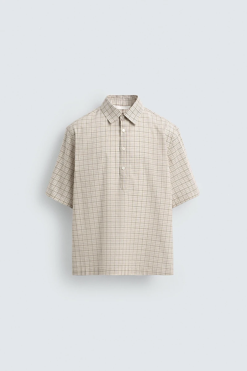 PLAID POLO SHIRT