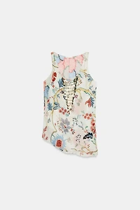 ZW COLLECTION BEADED PRINTED TOP