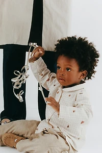 PLAID SHIRT WITH EMBROIDERED DETAILS