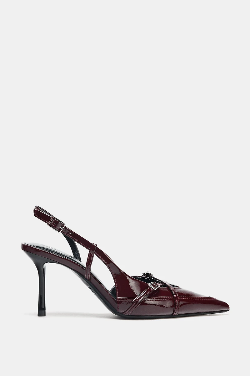 BUCKLED STRAP HEELED SHOES