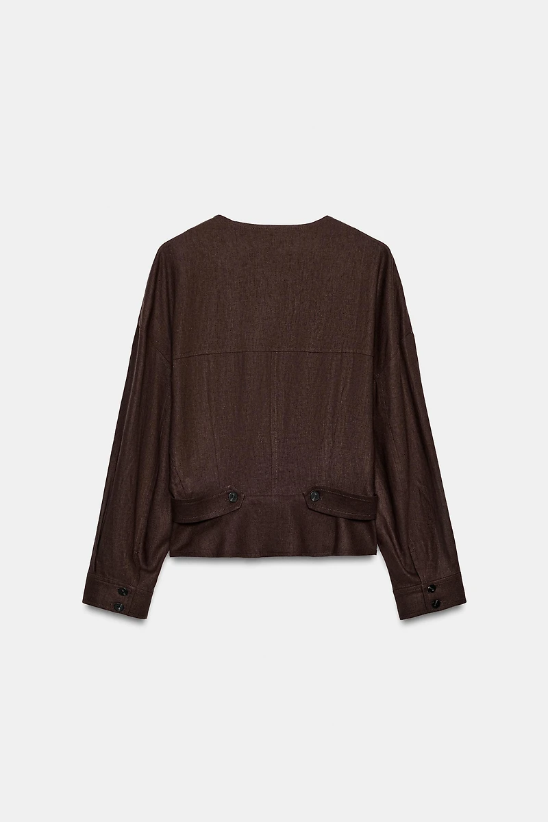 LINEN WRAP JACKET