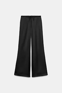 POLKA DOT SATIN EFFECT DRAWSTRING PANTS