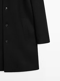 Manteau mi-long en laine mélangée