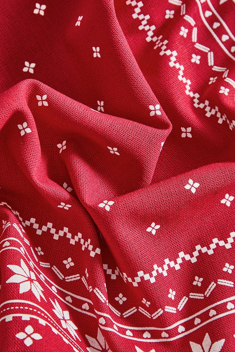 CHEMIN DE TABLE COTON HIVER NOËL