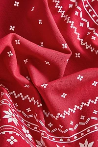 CHEMIN DE TABLE COTON HIVER NOËL