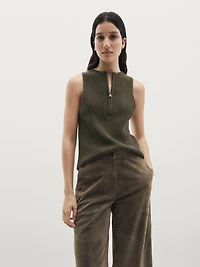 Top en maille avec fermeture Éclair