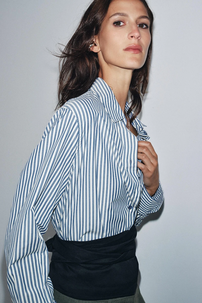 FLOWY STRIPED SHIRT ZW COLLECTION