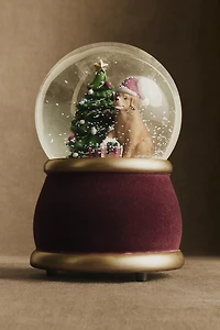 BOULE À NEIGE CHIEN GOLDEN RETRIEVER NOËL