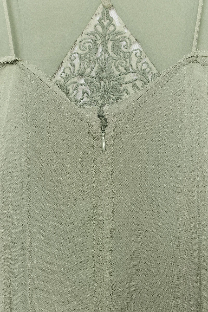 ZW COLLECTION EMBROIDERED RUFFLE DRESS