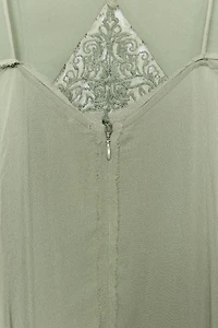 ZW COLLECTION EMBROIDERED RUFFLE DRESS