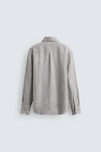100% LINEN STRIPED SHIRT