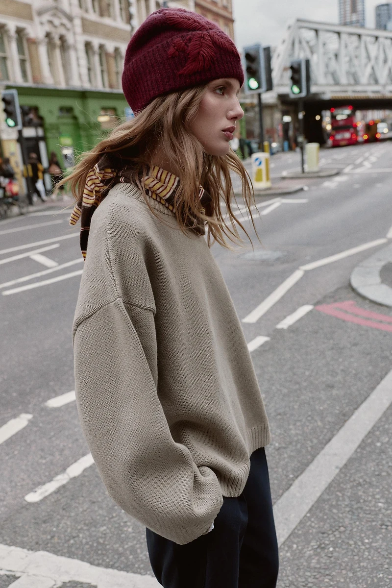 BONNET BEANIE BRODÉ FLEURS