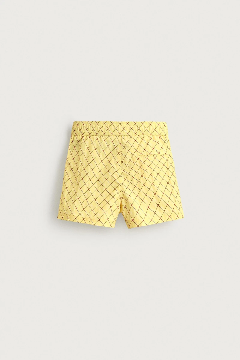 WASHED GEOMETRIC PRINT SWIMSUIT
