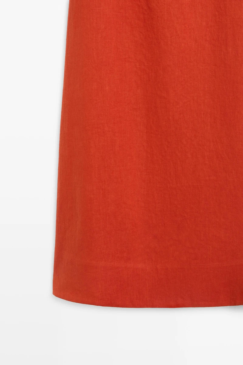 100% linen halter dress
