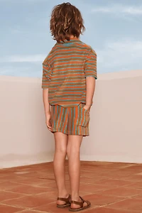 LIMITED EDITION STRIPED TOWEL POLO SHIRT
