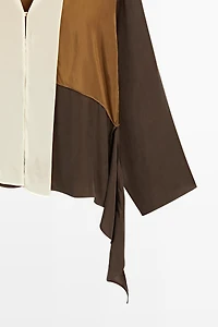 Tricolor flowing shirt