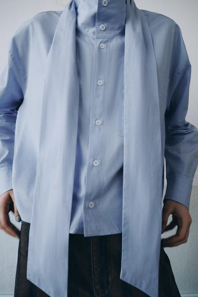 ZW COLLECTION BOW SHIRT