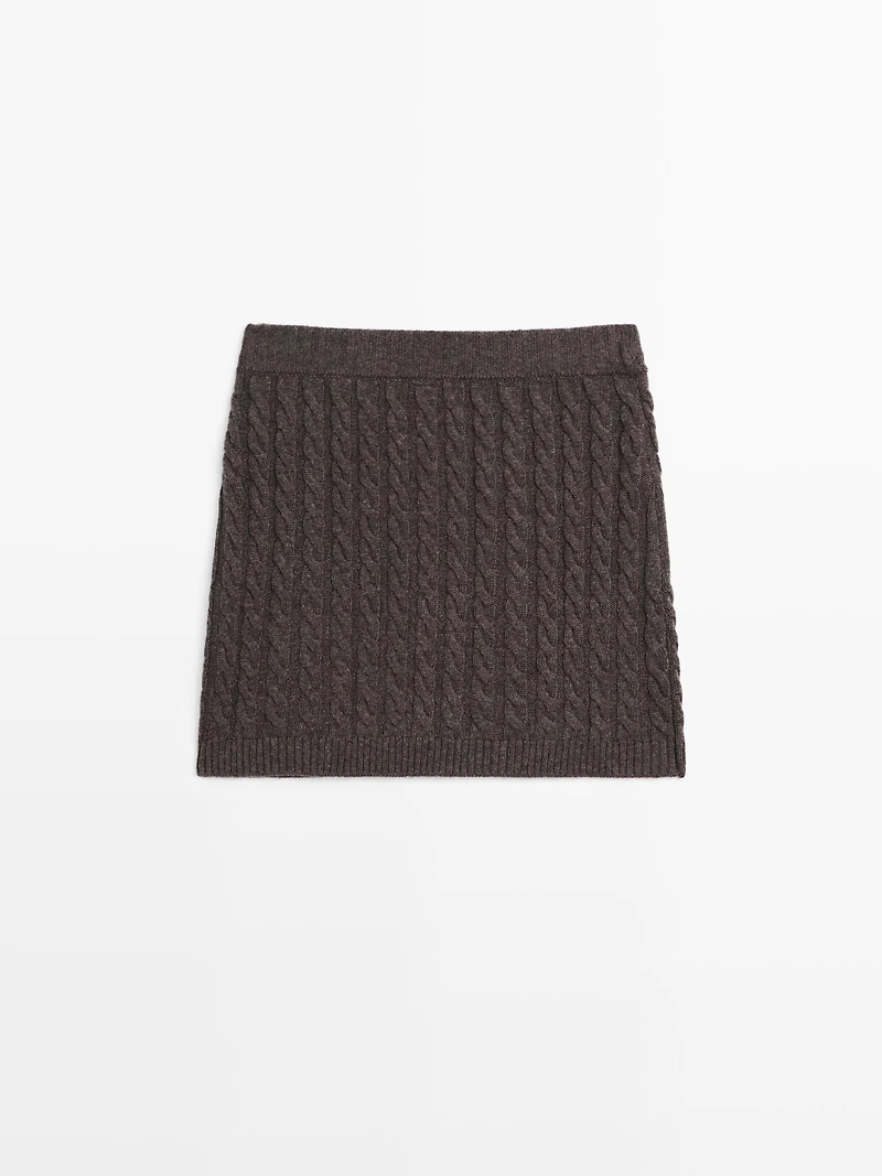 Long knit skirt