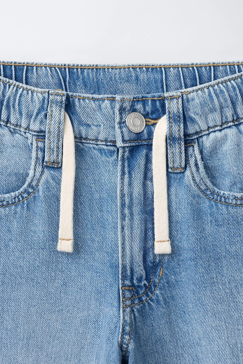 BAGGY BALLOON JEANS WITH DRAWSTRING
