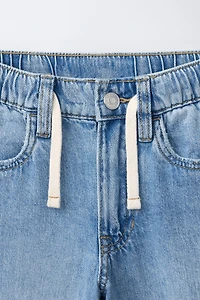 BAGGY BALLOON JEANS WITH DRAWSTRING