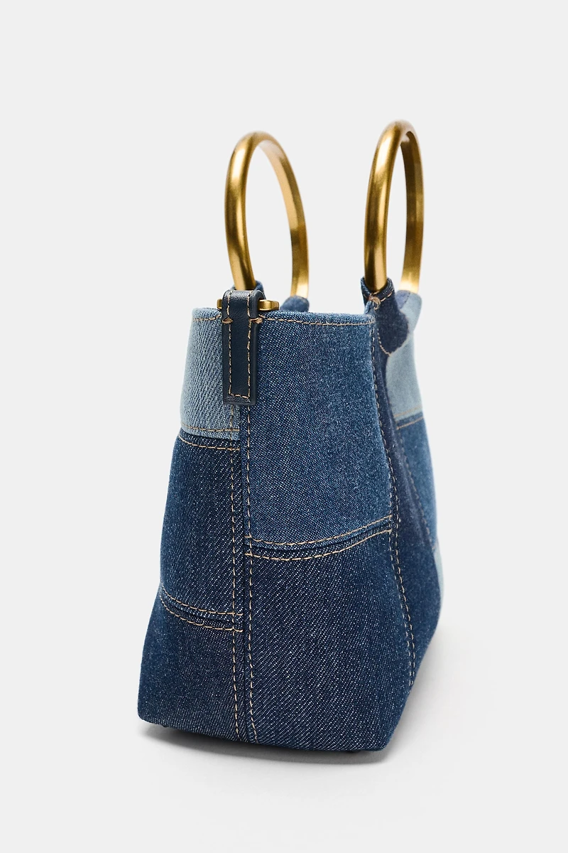 PATCHWORK MINI BUCKET BAG