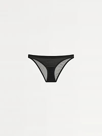 Semi-sheer mesh briefs