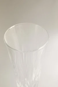 ENGRAVED CRYSTALLINE FLUTE GLASS