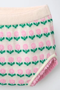 FLORAL JACQUARD KNIT PANTIES