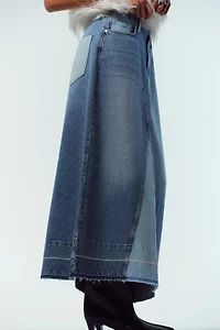 JUPE MIDI EN JEAN COMBINÉ Z1975