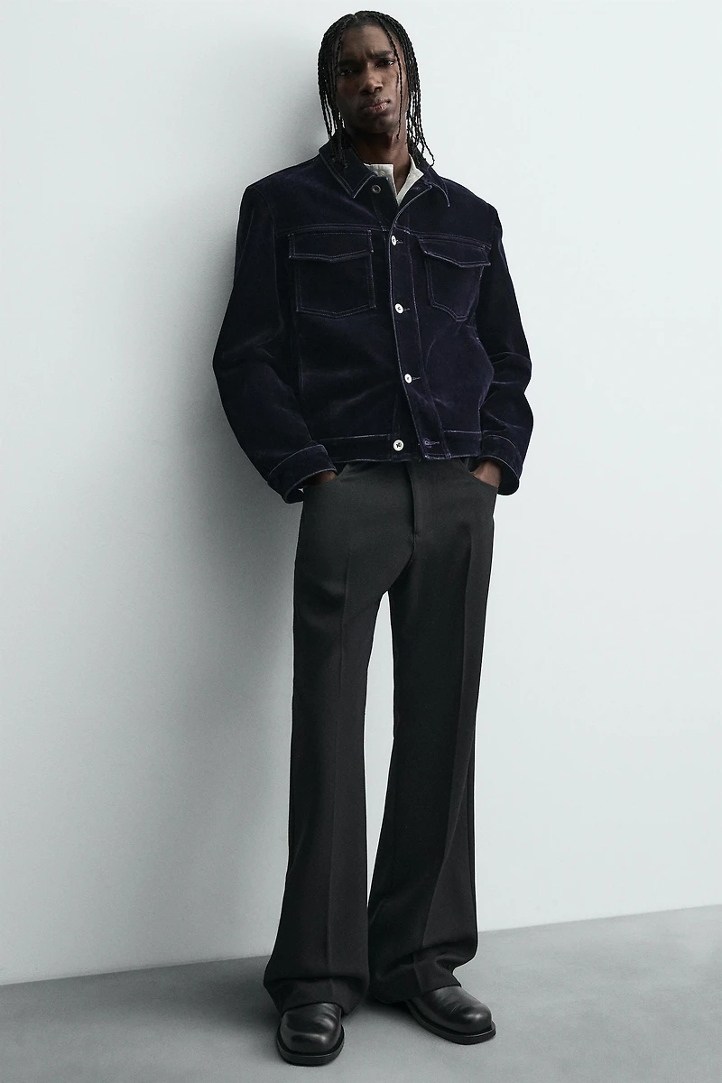 FLARE FIT TWILL PANTS