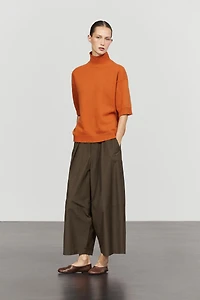 Oversize short sleeve knit sweater