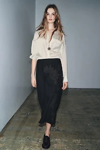 ZW COLLECTION EMBROIDERED LONG SKIRT