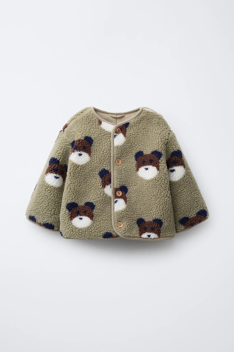 VESTE EFFET MOUTON OURS